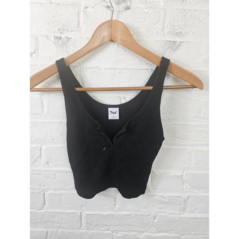 TNA Black Ribbed Tank Top